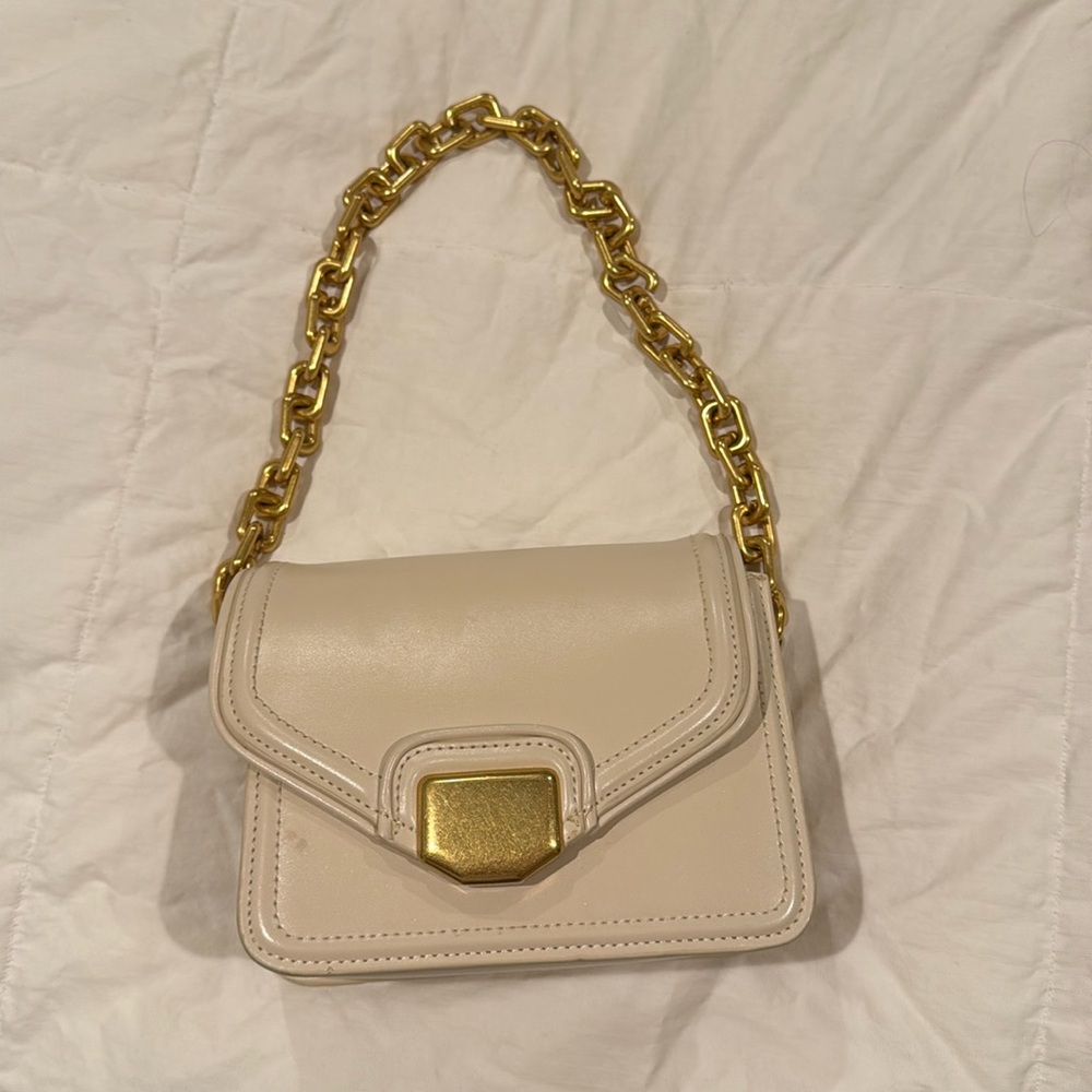 Zara chain bag cream/gold chain